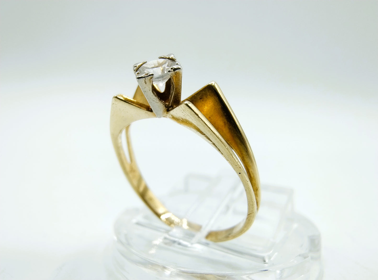 Gold-Solitärring, 15,5 mm