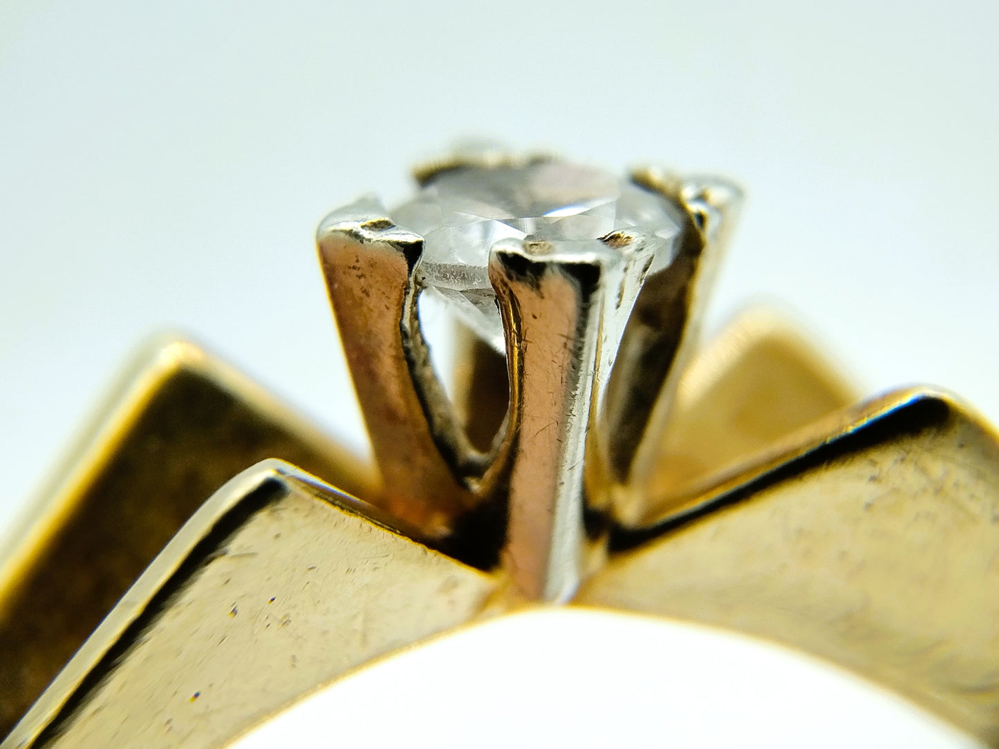 Gold-Solitärring, 15,5 mm
