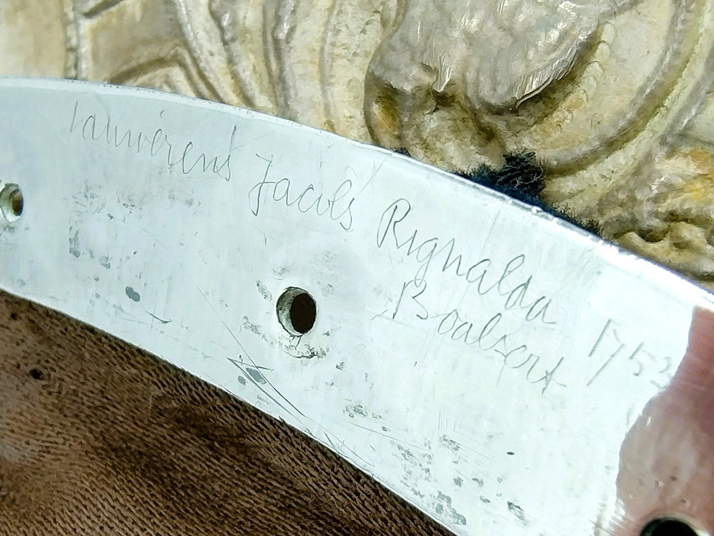 Silver buckle bag, LJ Ringnalda, Bolsward, 1753