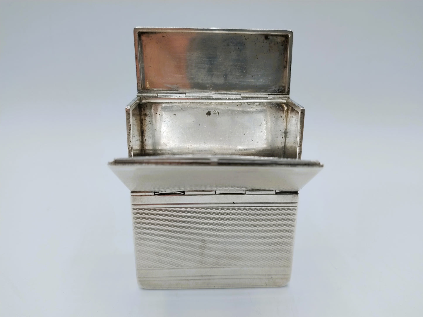 Silver cigarette box, NS Gotlieb.