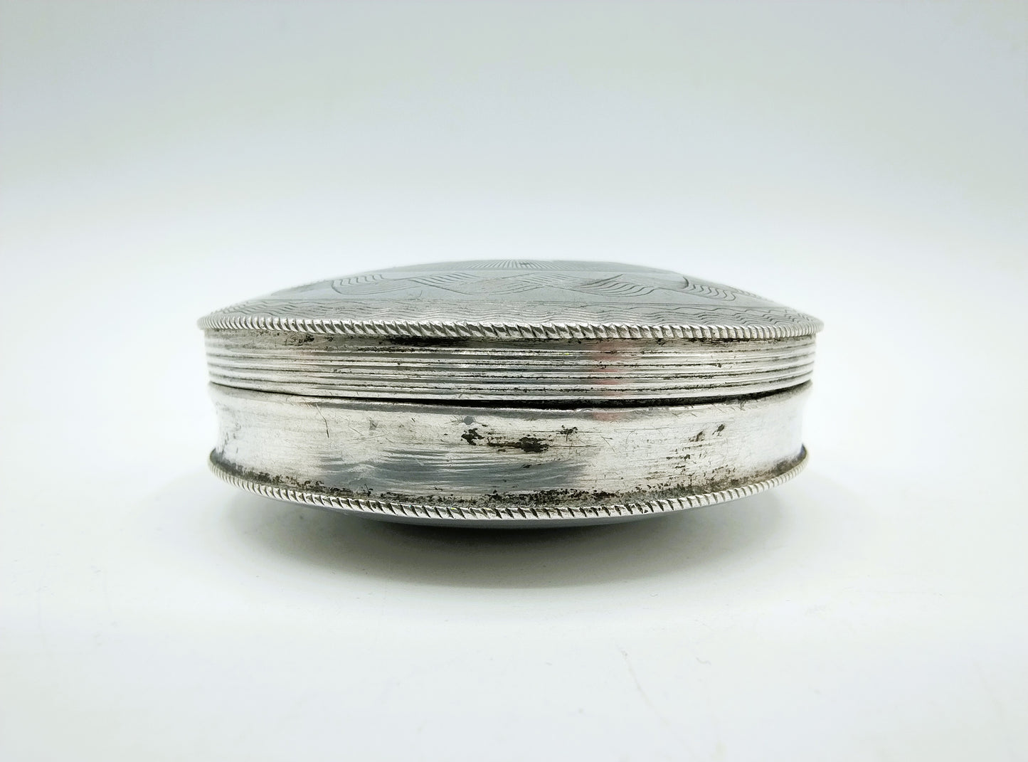Silberne Pfefferminzdose, G. Wouda, Drachten, 1850