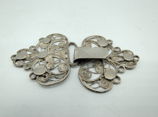 Silberner Perlenhaken, filigran, 19. Jahrhundert