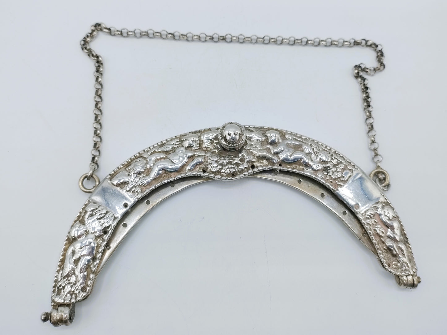 Silver purse clasp, D. van Hensboom, Zwolle, 1727
