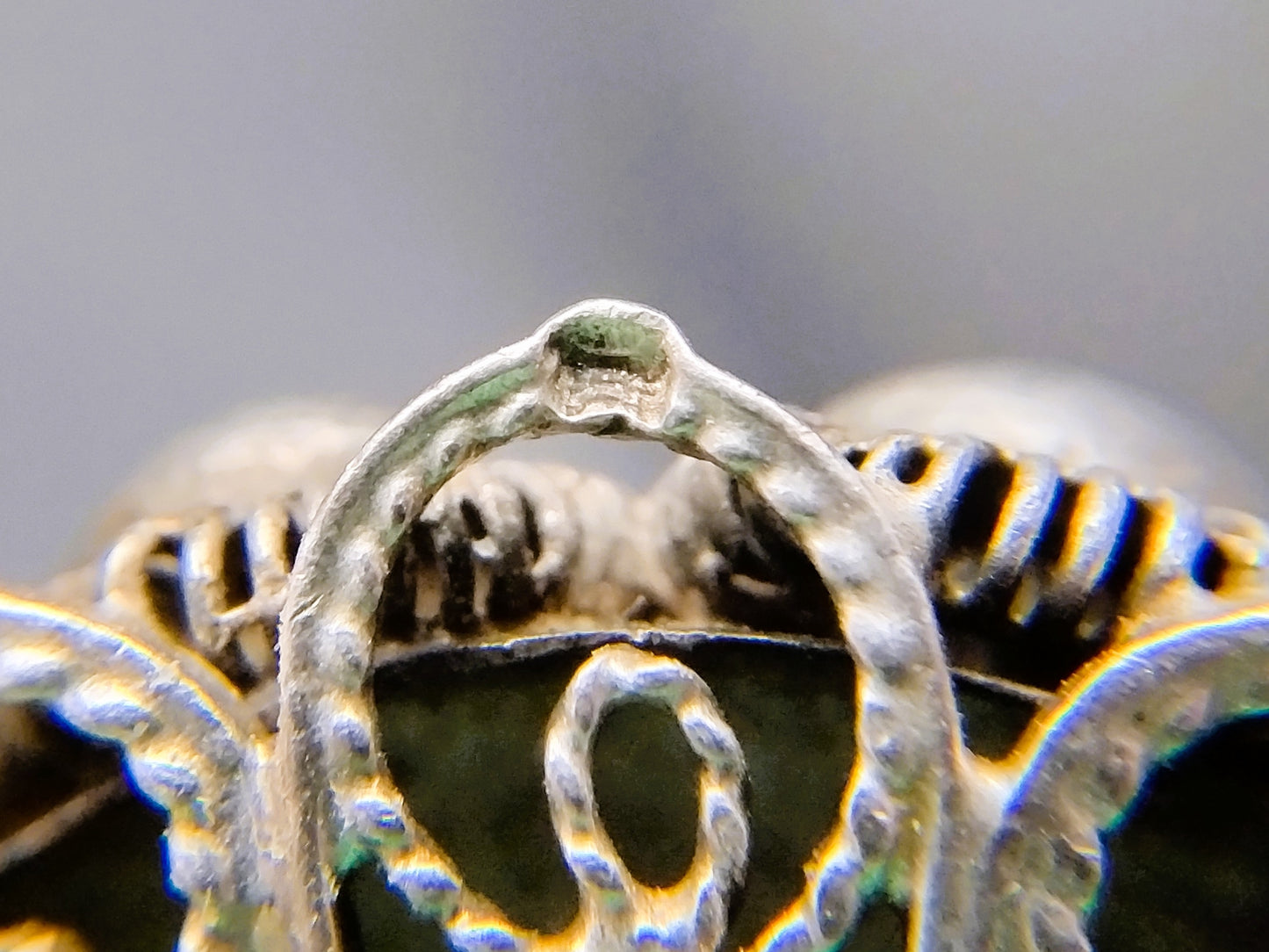 Silver brooch made of throat buttons, 19th century