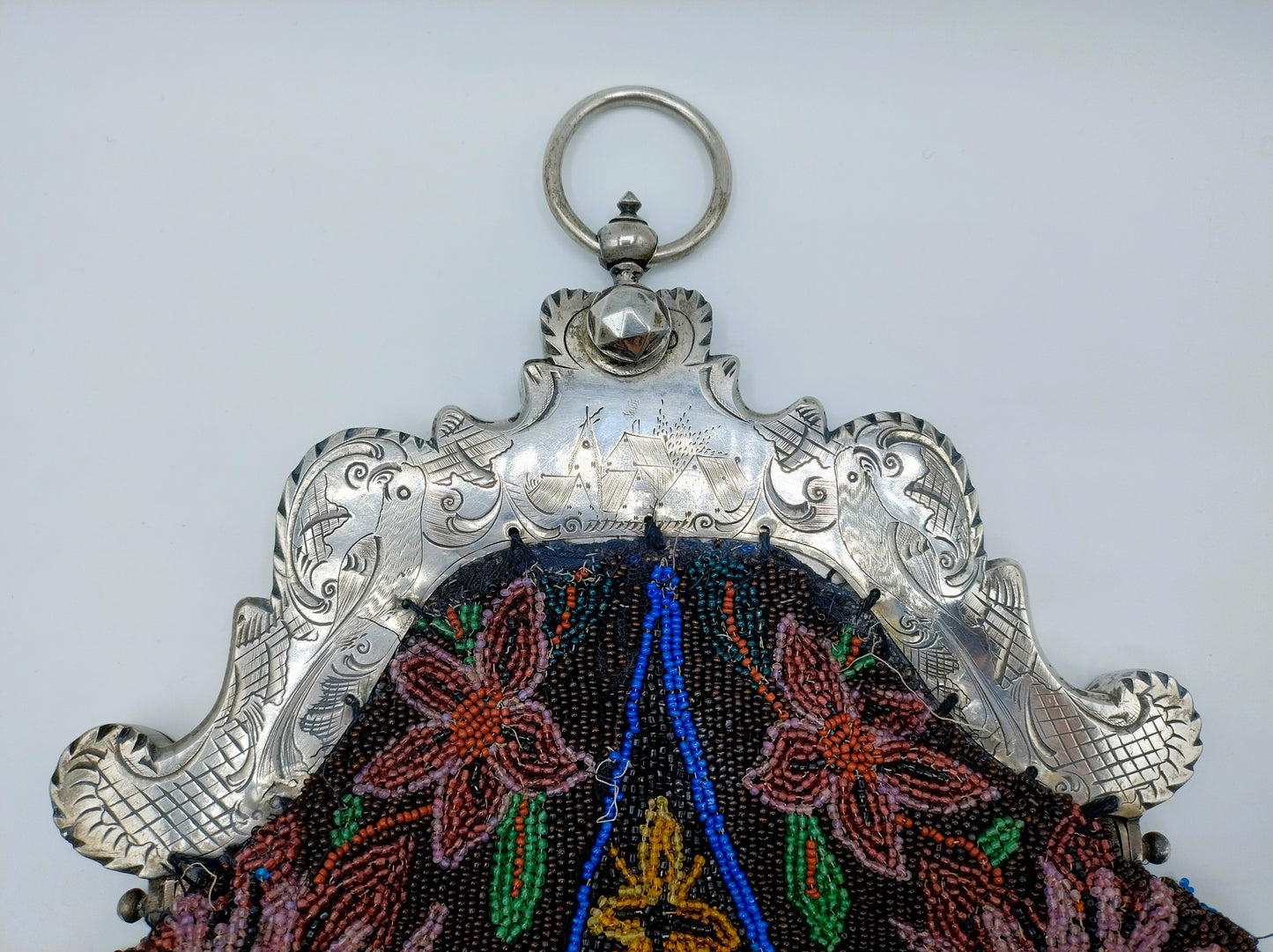Silver purse bracket (parrots), G. Lazonder Schoonhoven, 1797