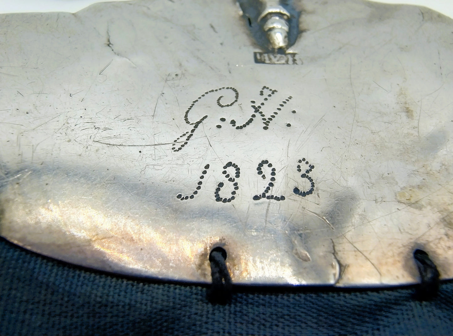 Silver purse clasp with skirt hook, H. van der Heyden, Leeuwarden, ca. 1800