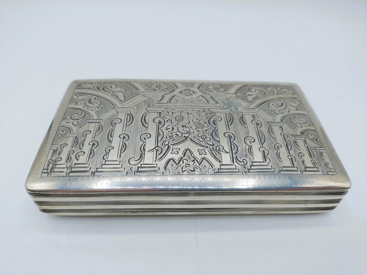 Silberne Tabakdose, C. van Dam Kooyman, Schoonhoven, 1857