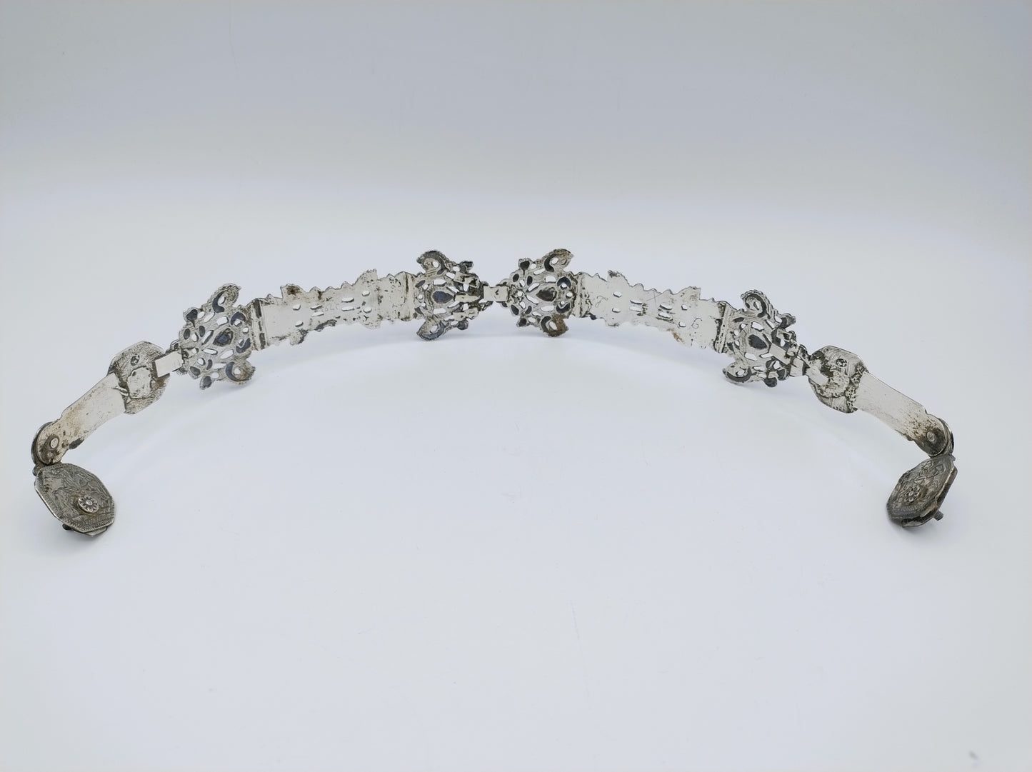 Silver handle with Bible locks and rider buttons. J. Andringa, Leeuwarden, 18th century