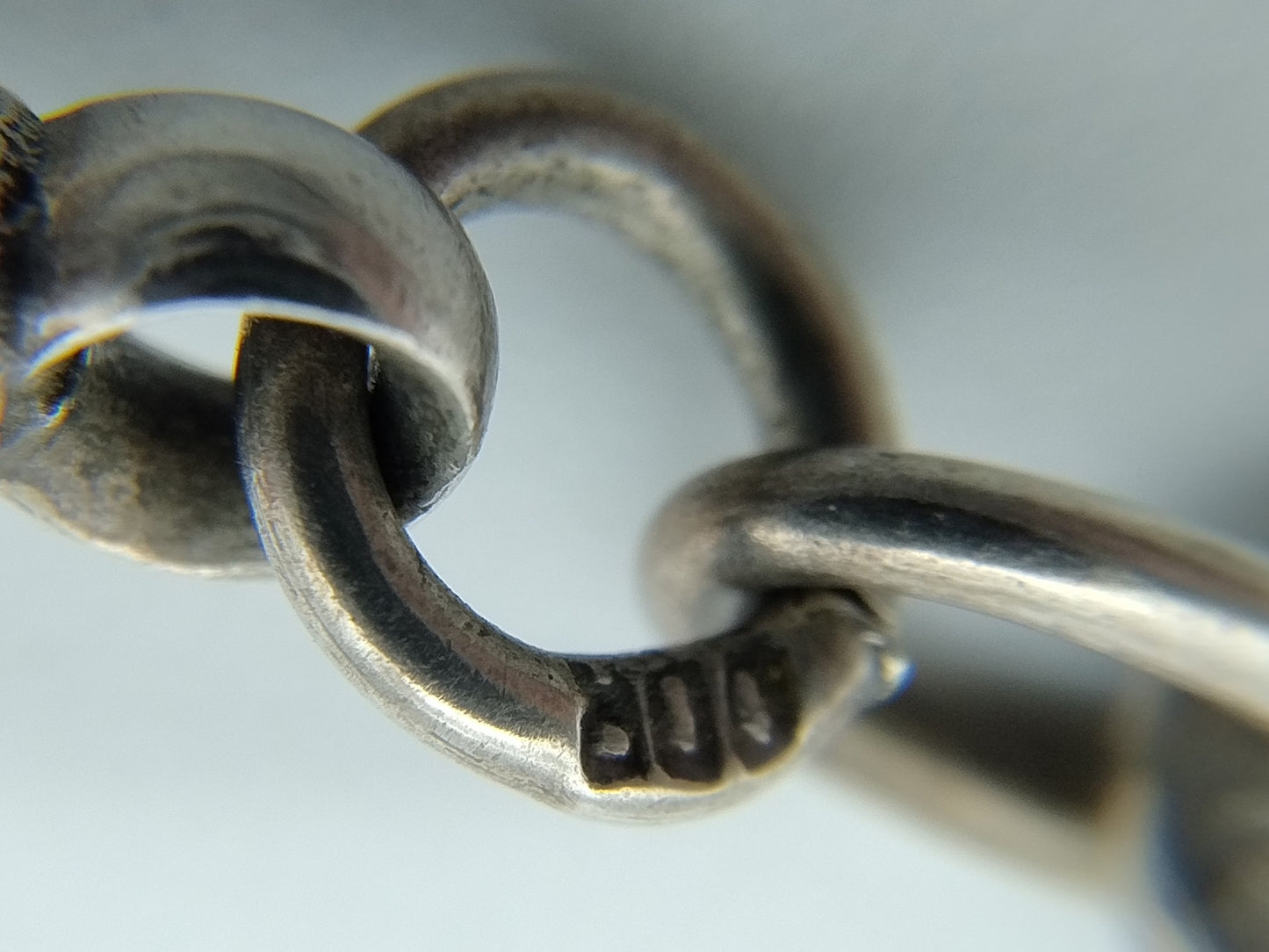 Silver watch chain, 74 cm.