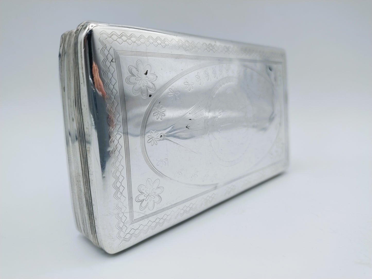 Silver tobacco box, E. Denekamp, Schoonhoven, 1838
