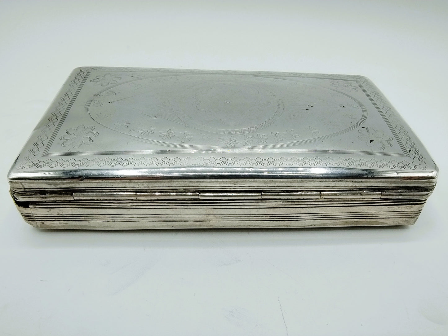 Silver tobacco box, E. Denekamp, Schoonhoven, 1838