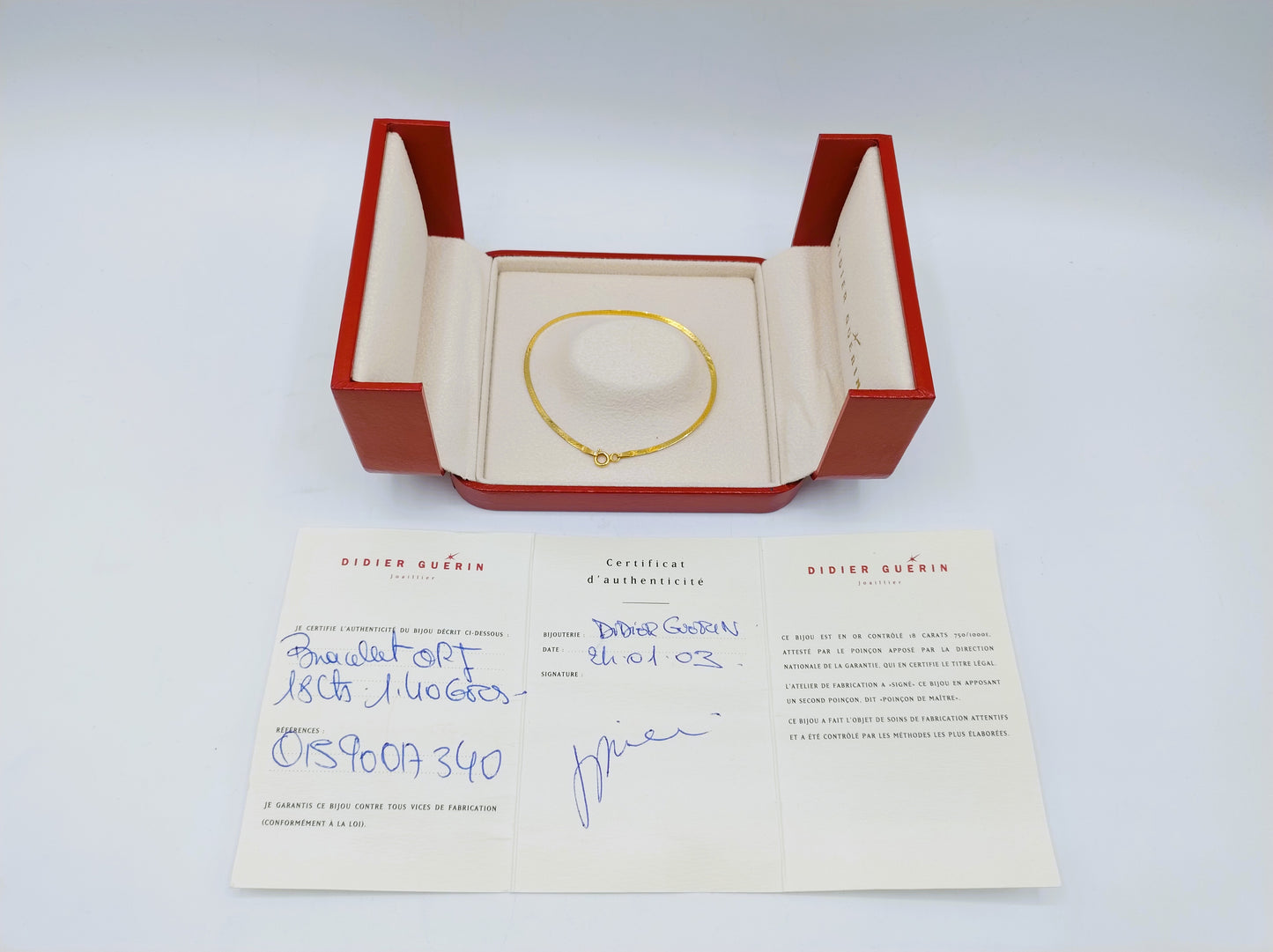 Gold bracelet, 18 carat, Didier Guerin