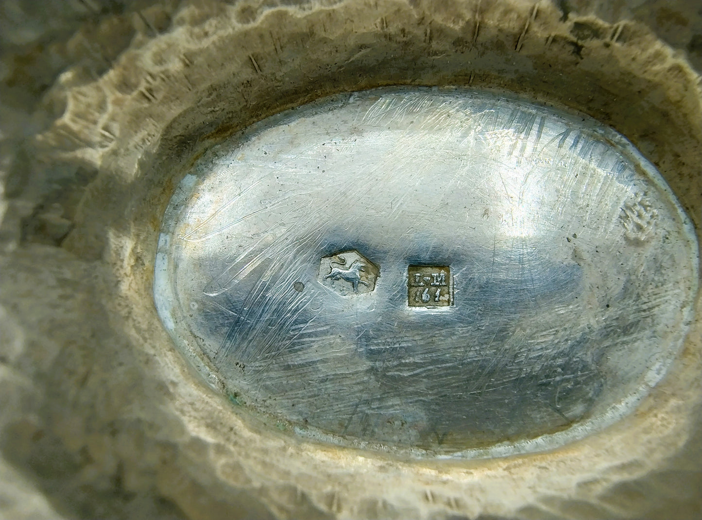 Silberne Schnapsschale, L. van Manen, Sneek, 1857