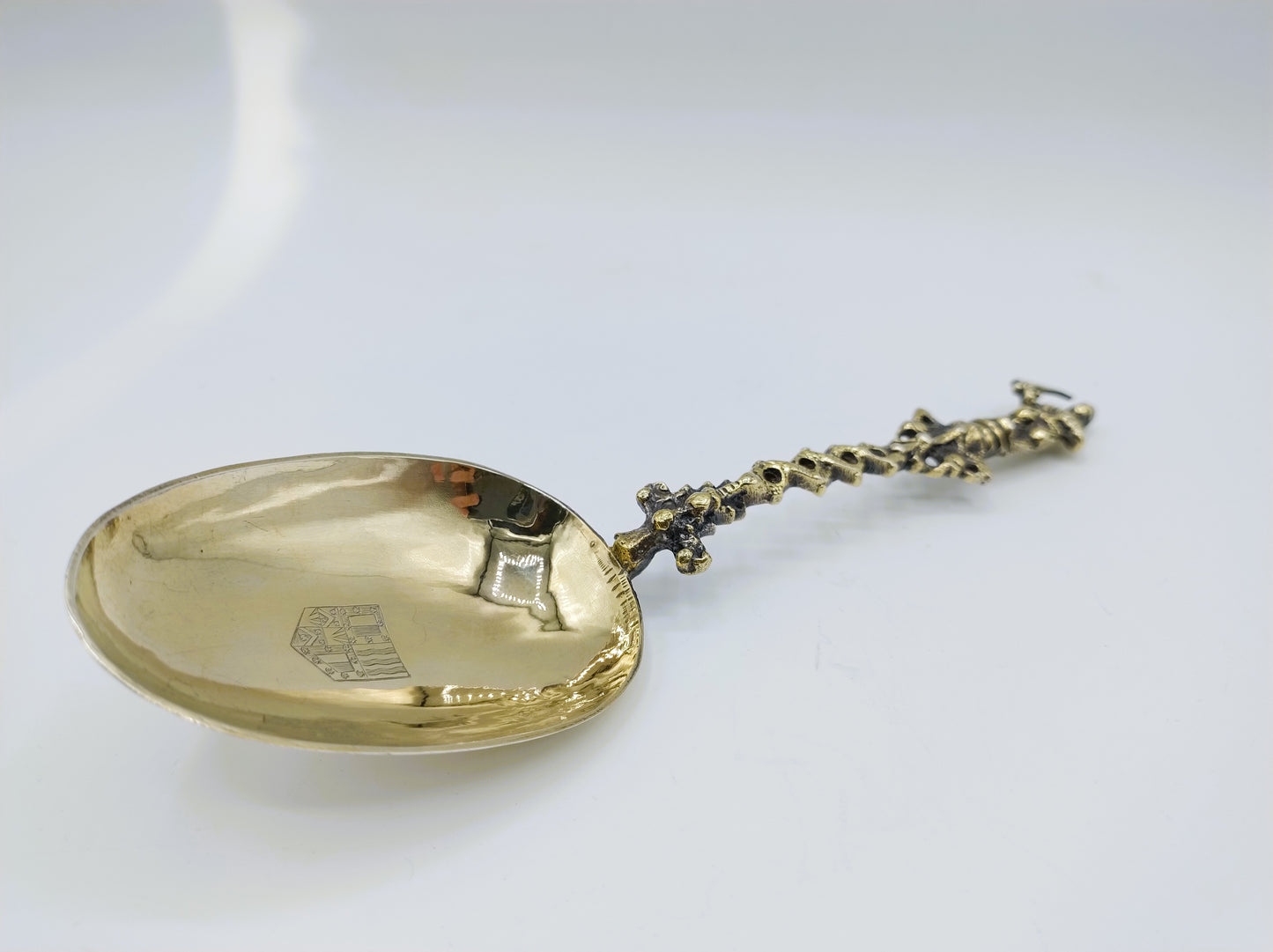 Silver occasional spoon, pseudo hallmarks Amsterdam, 19th century