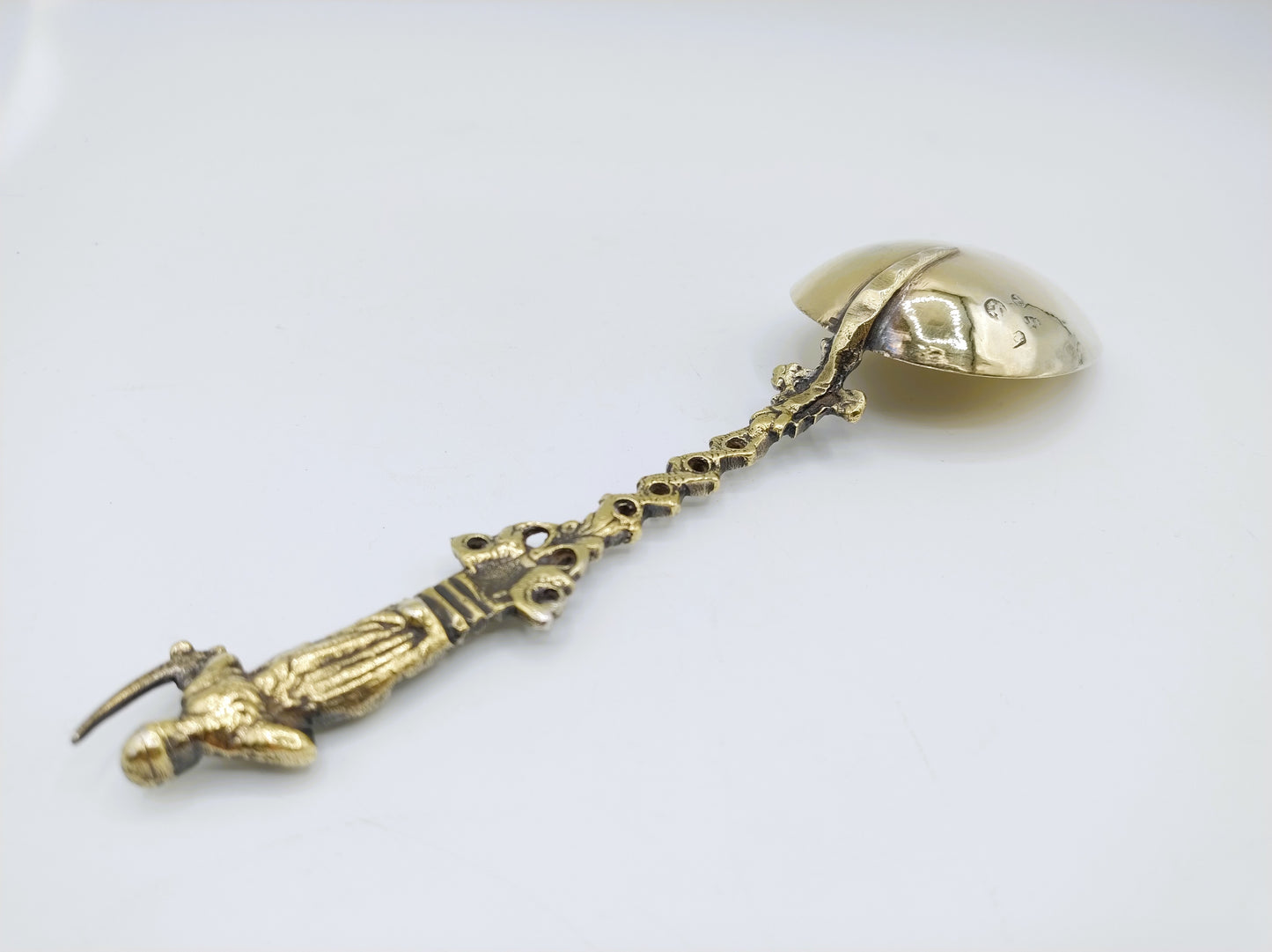 Silver occasional spoon, pseudo hallmarks Amsterdam, 19th century