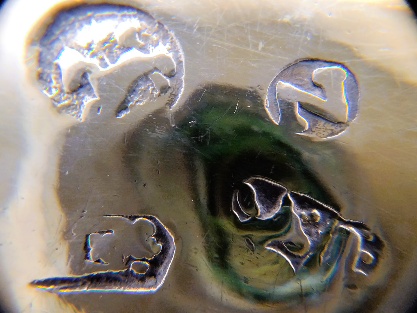 Silver occasional spoon, pseudo hallmarks Amsterdam, 19th century