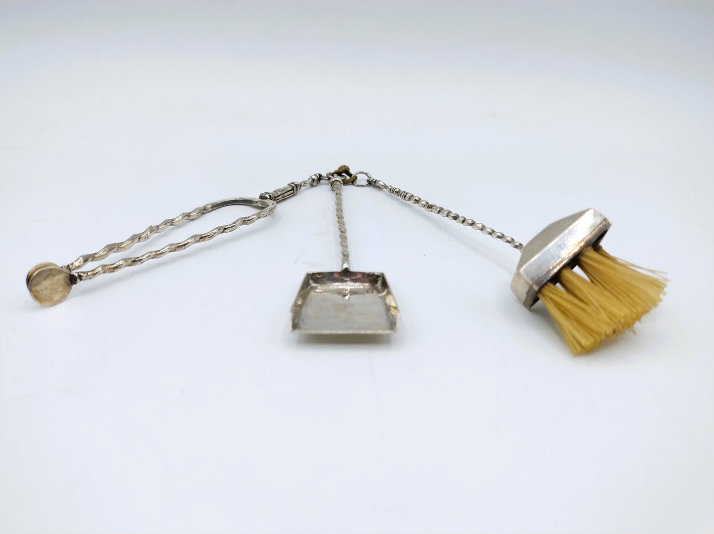 3-piece silver miniature fireplace set, including Pieter Snijder, Haarlem, 1734