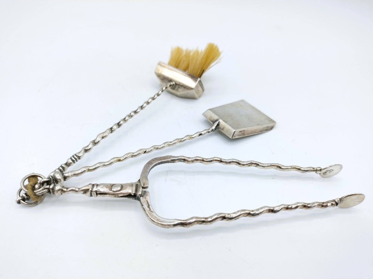 3-piece silver miniature fireplace set, including Pieter Snijder, Haarlem, 1734