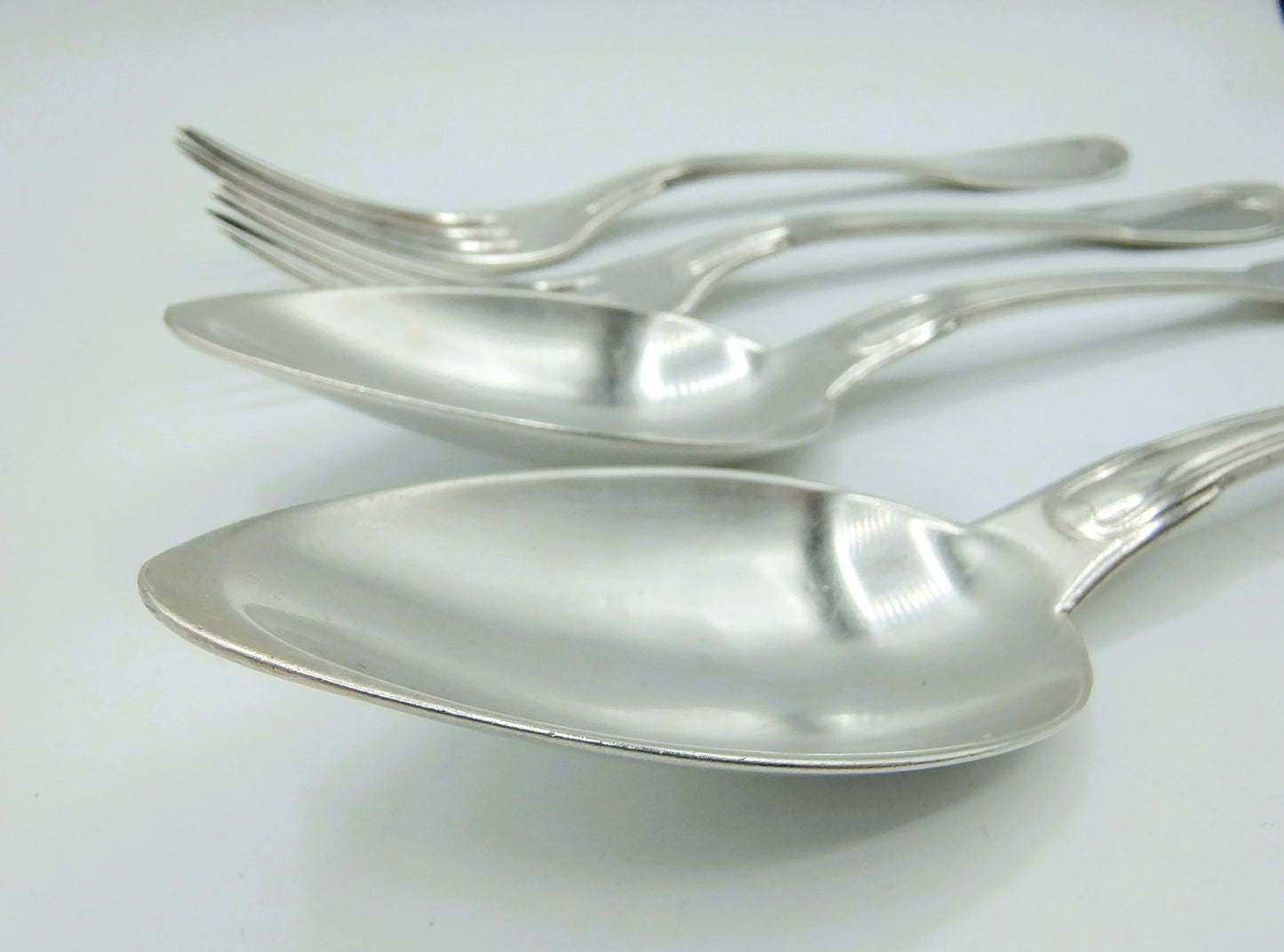 2 Silver cutlery, Maison Deniére, Paris, 1853
