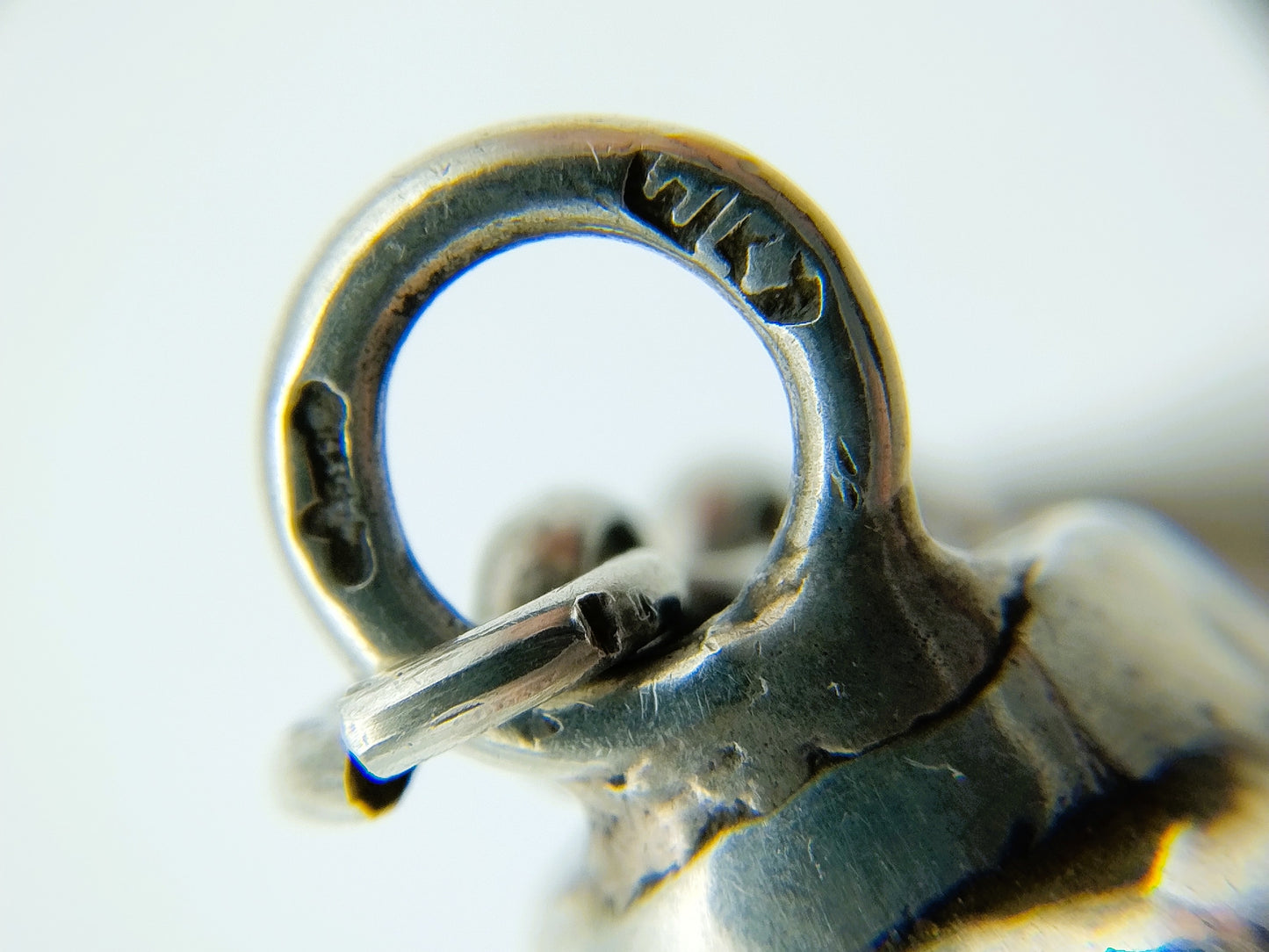 Silver jasseron chain with knitting needle caps, H. Looren - de Jong / Schoonhoven, 20th century