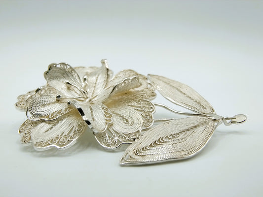 Zilveren filigrein broche, 835