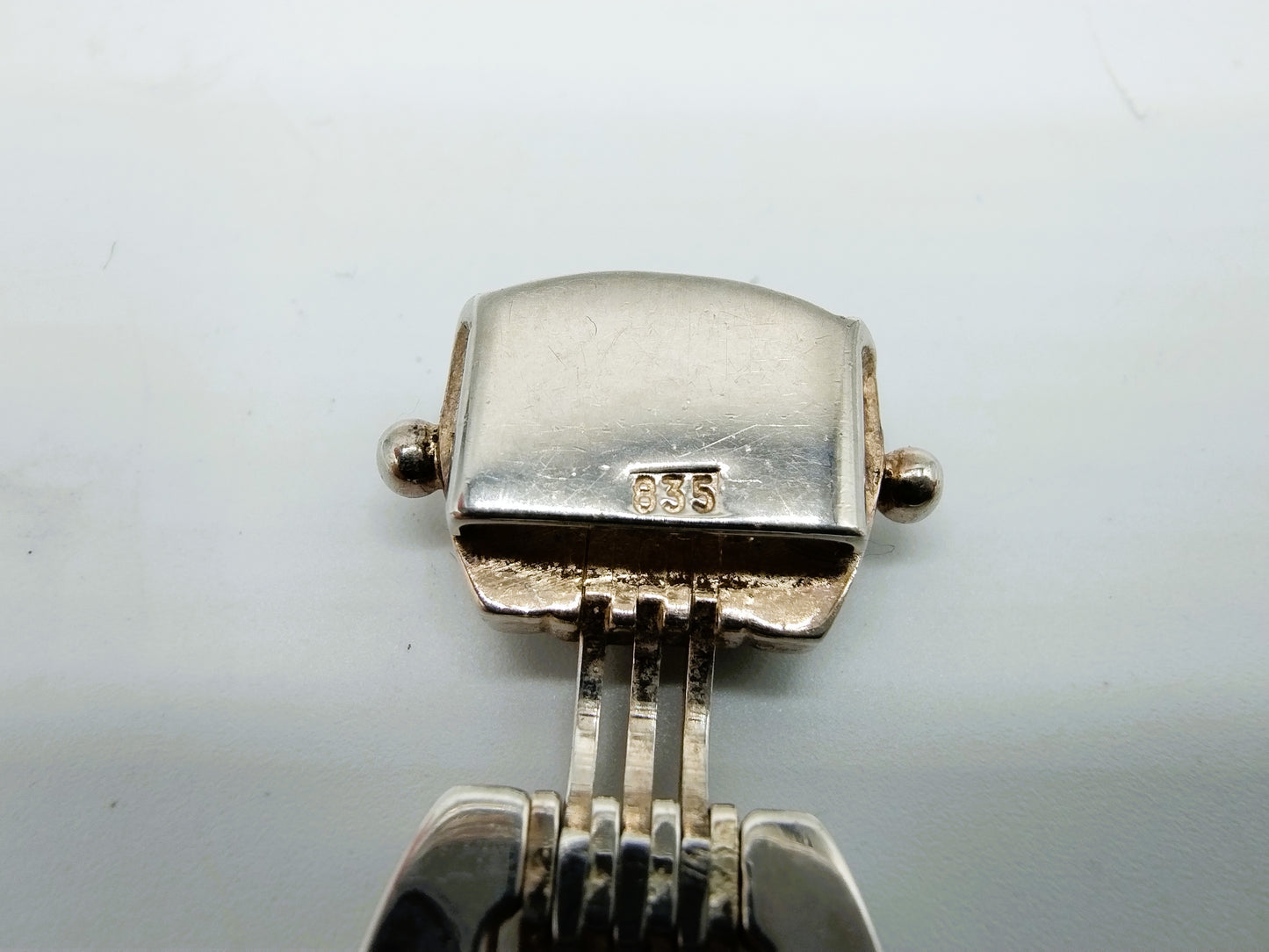 Zilveren schakelarmband, 19 cm