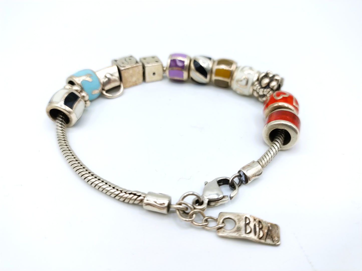 Zilveren bedelarmband, Biba, 21 cm