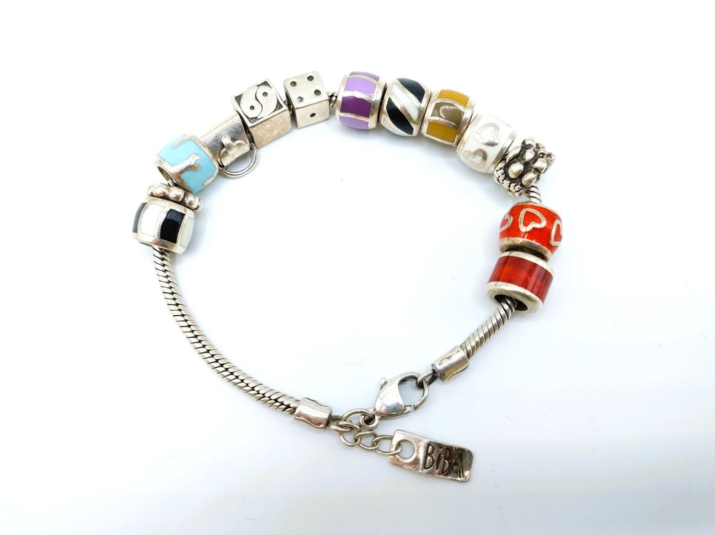 Zilveren bedelarmband, Biba, 21 cm
