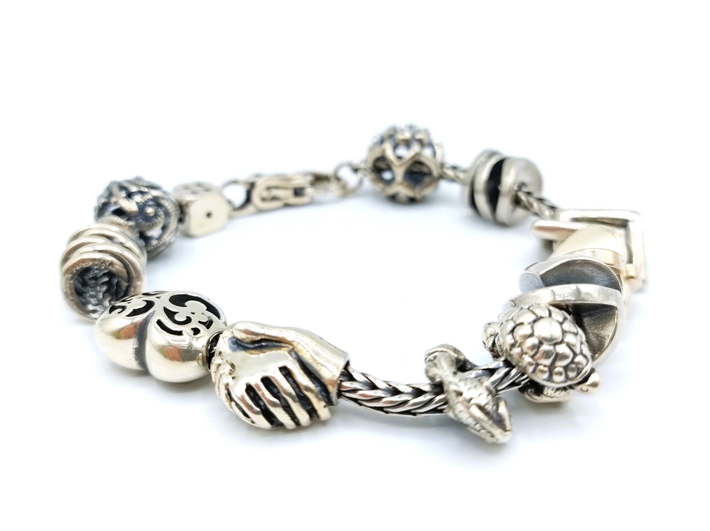 Zilveren bedelarmband van Trollbeads, 20,5 cm