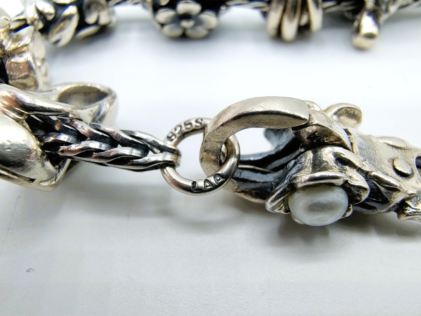 Silbernes Bettelarmband von Trollbeads, 19,5 cm