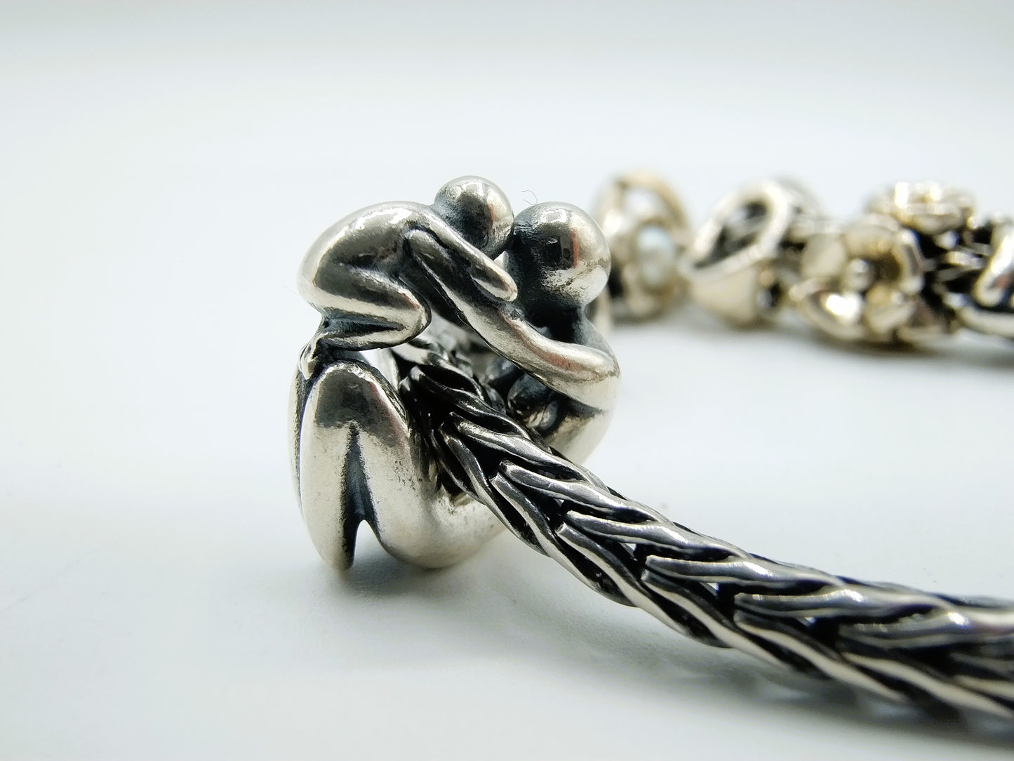 Silbernes Bettelarmband von Trollbeads, 19,5 cm