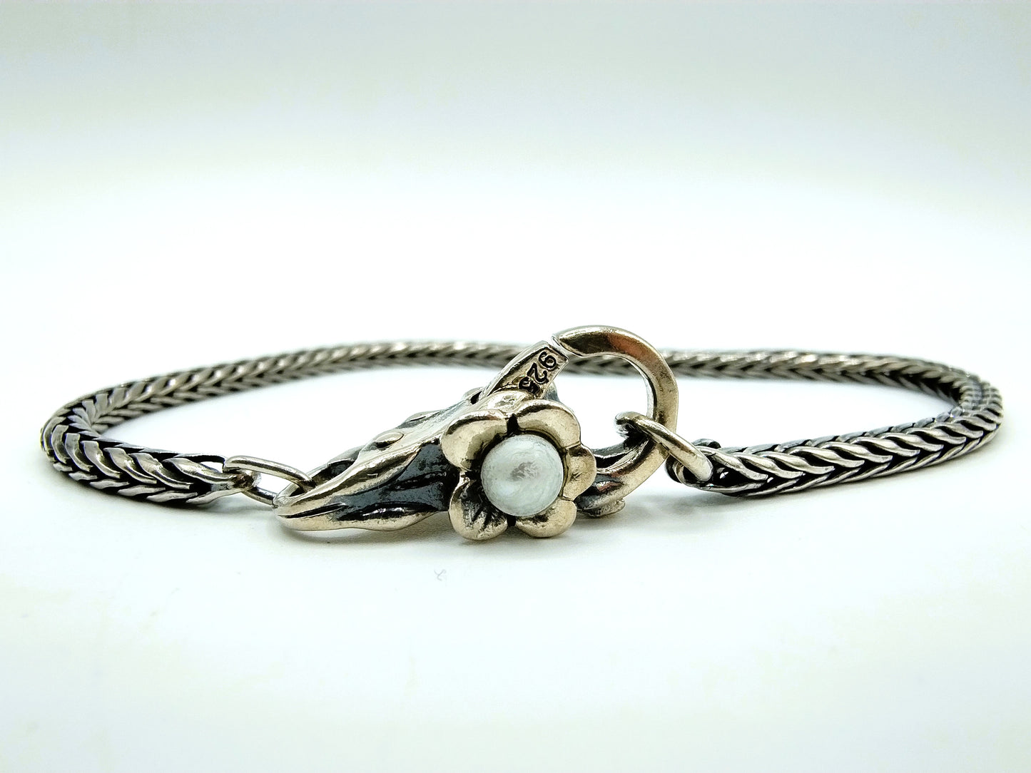 Silver Trollbeads bracelet, basic, 20 cm