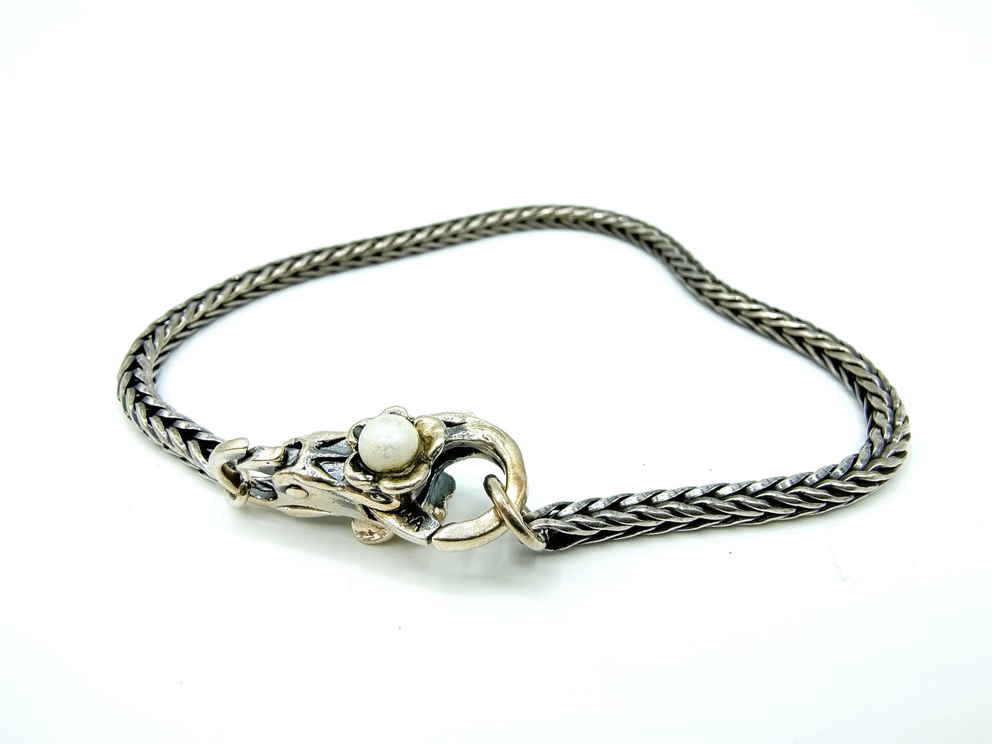 Silver Trollbeads bracelet, basic, 20 cm