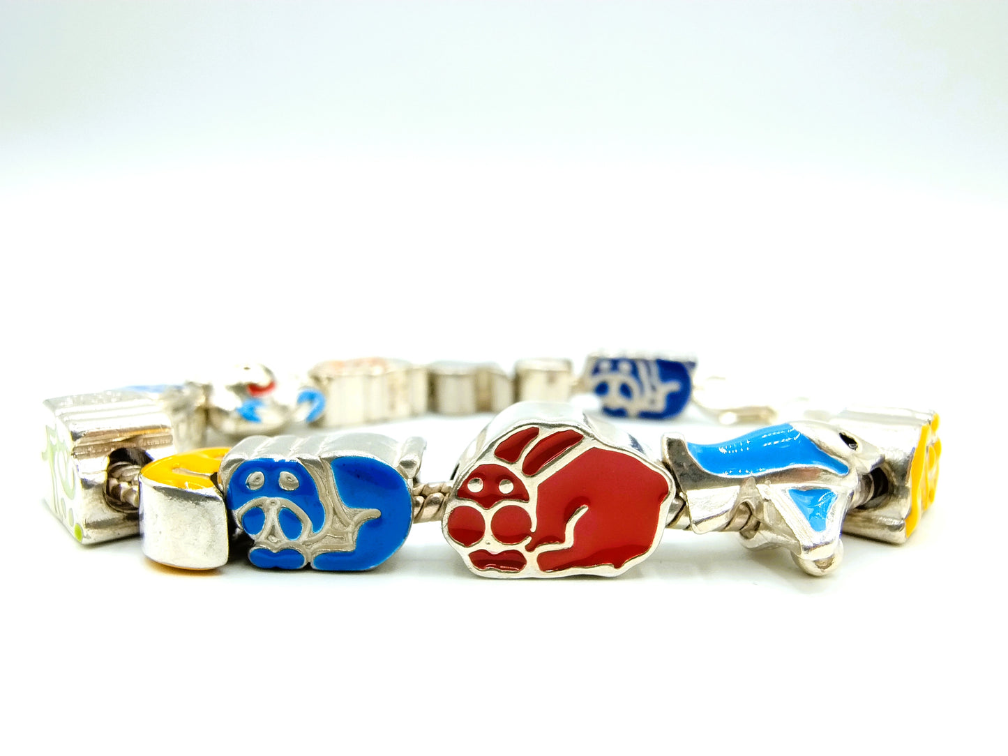 Zilveren kinder bedelarmband, Piccolo, Italië, 15 cm