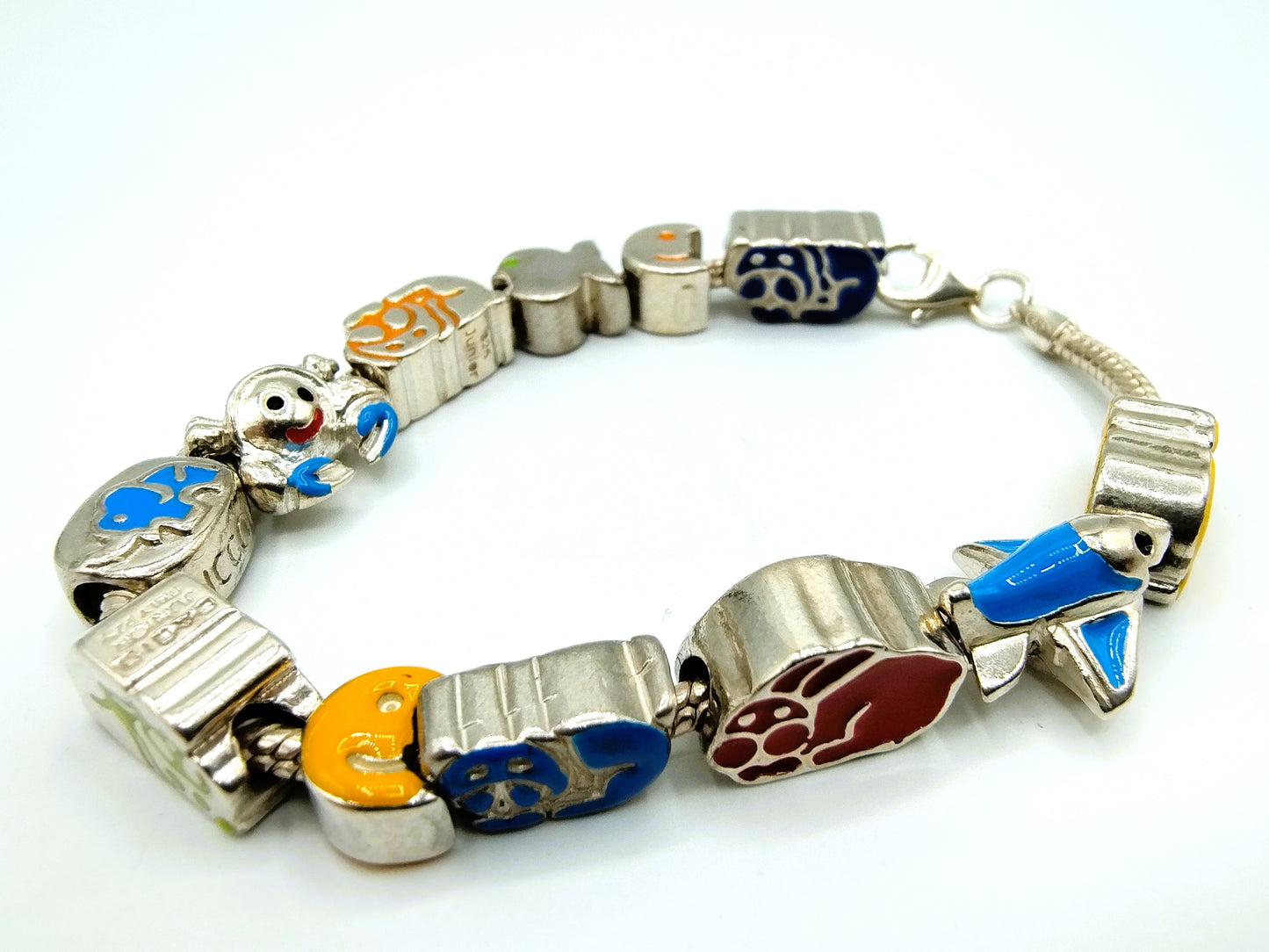 Zilveren kinder bedelarmband, Piccolo, Italië, 15 cm