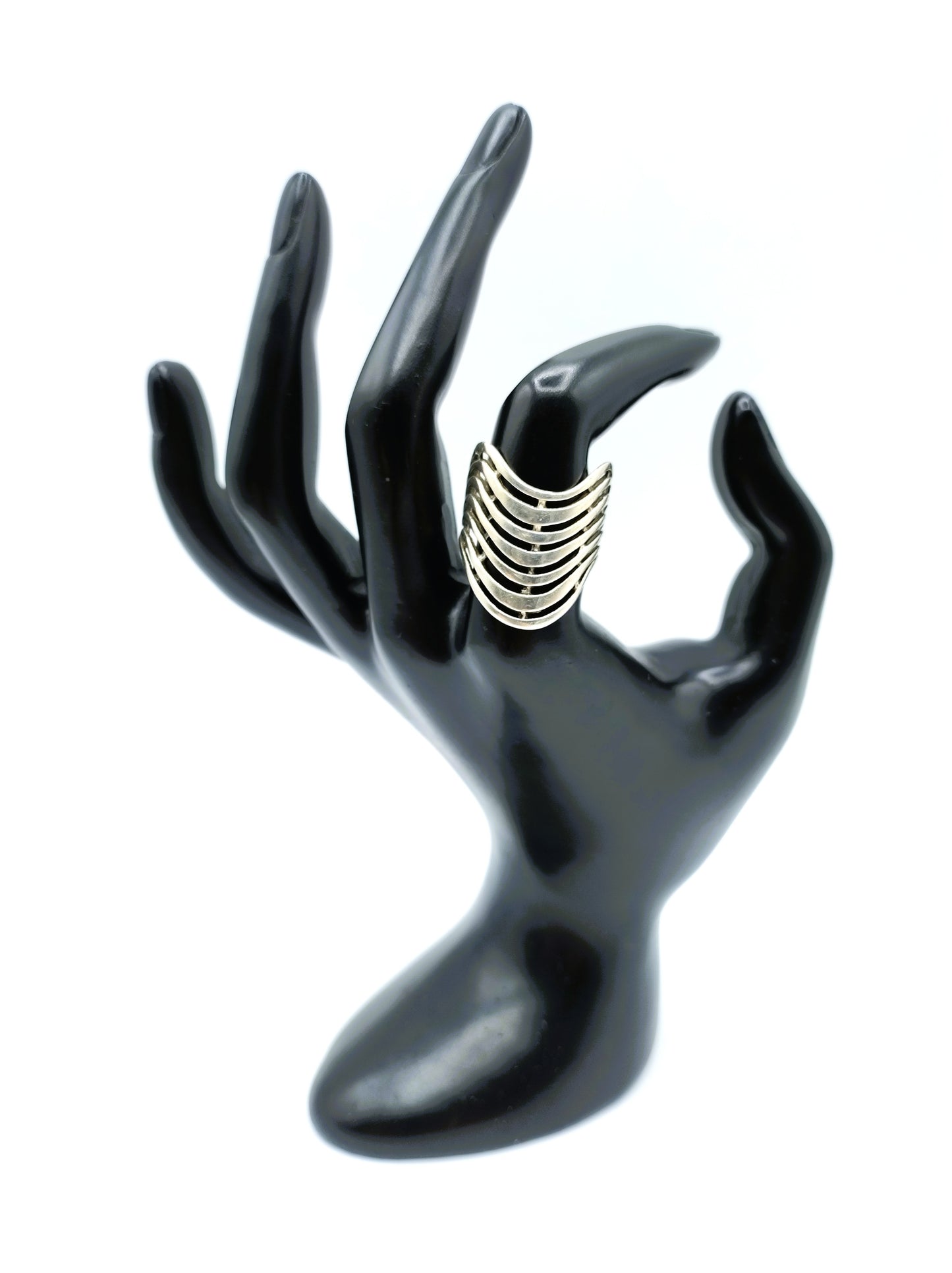 Silver design ring, 925, 18 mm