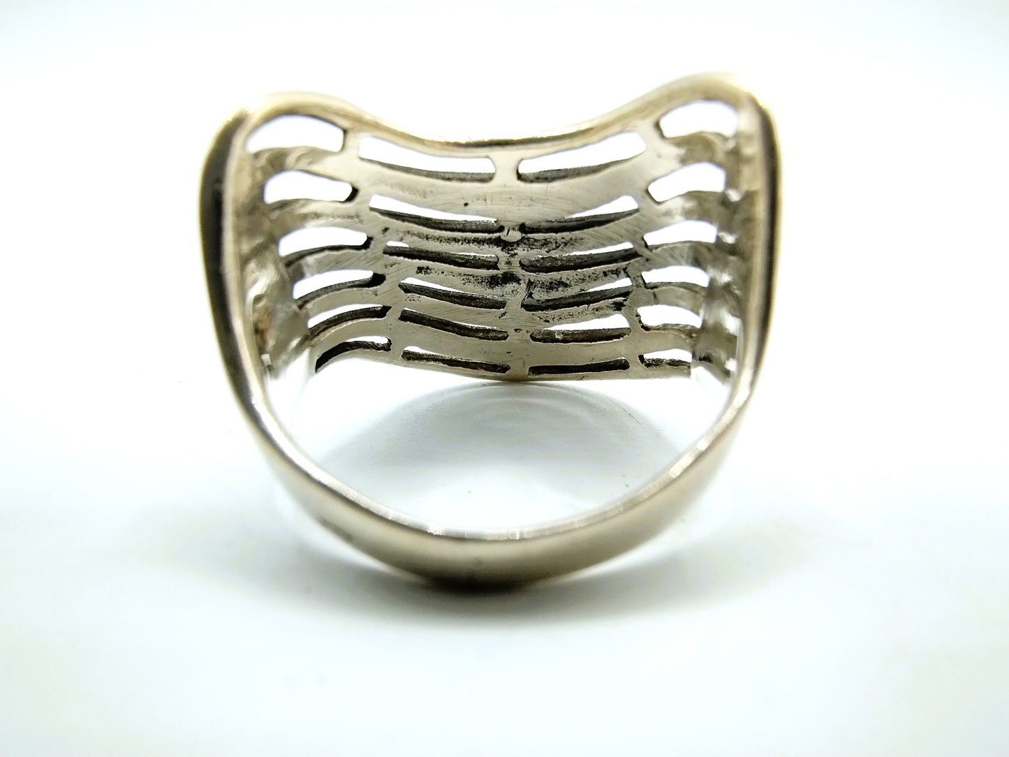 Silver design ring, 925, 18 mm