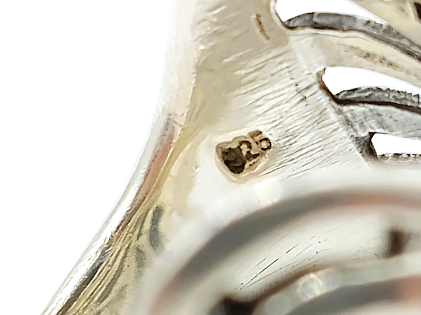 Silver design ring, 925, 18 mm
