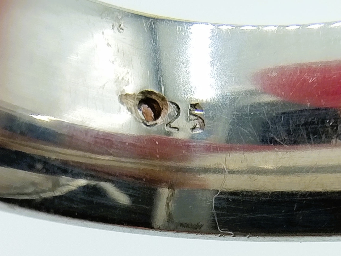 Silberring mit Diamant, 18 mm