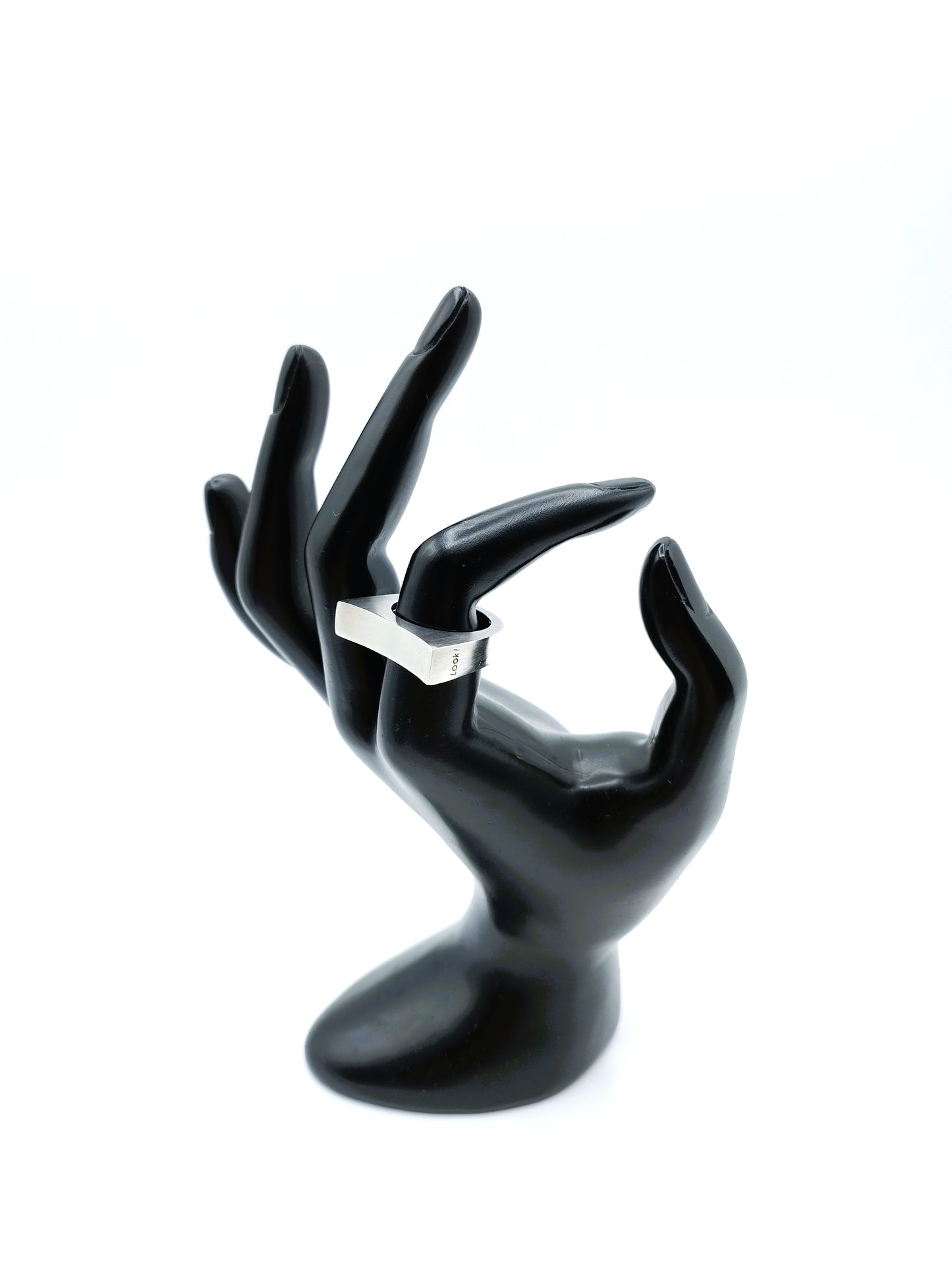 Zilveren unisexring, Look!, 17,5 mm