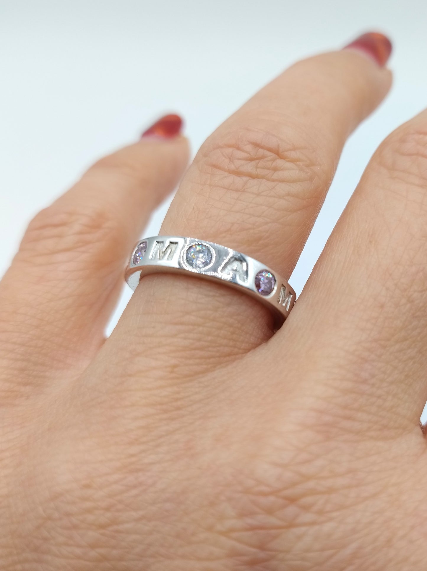 Zilveren Zinzi ring met zirkonia's, 18 mm