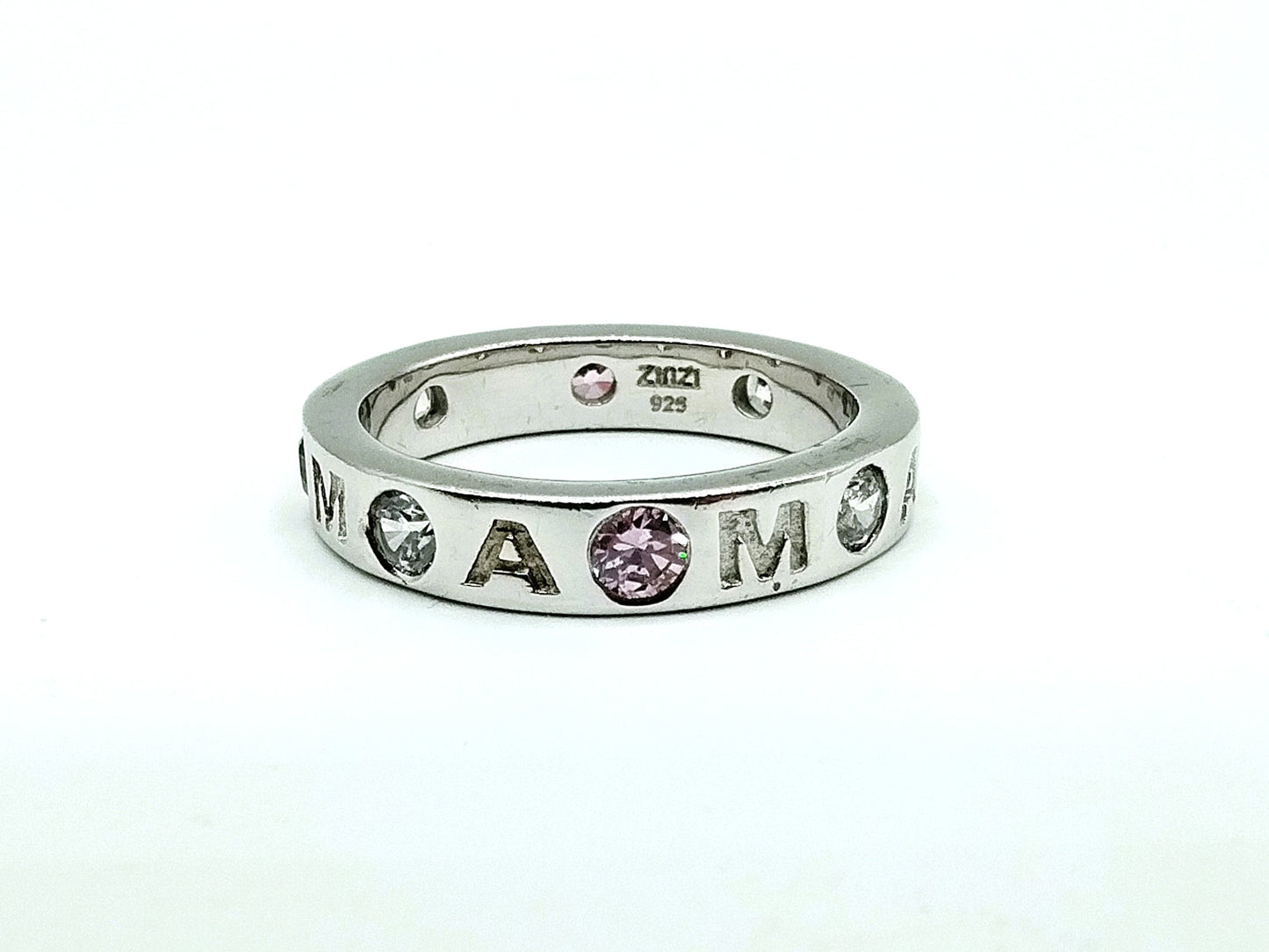 Zilveren Zinzi ring met zirkonia's, 18 mm
