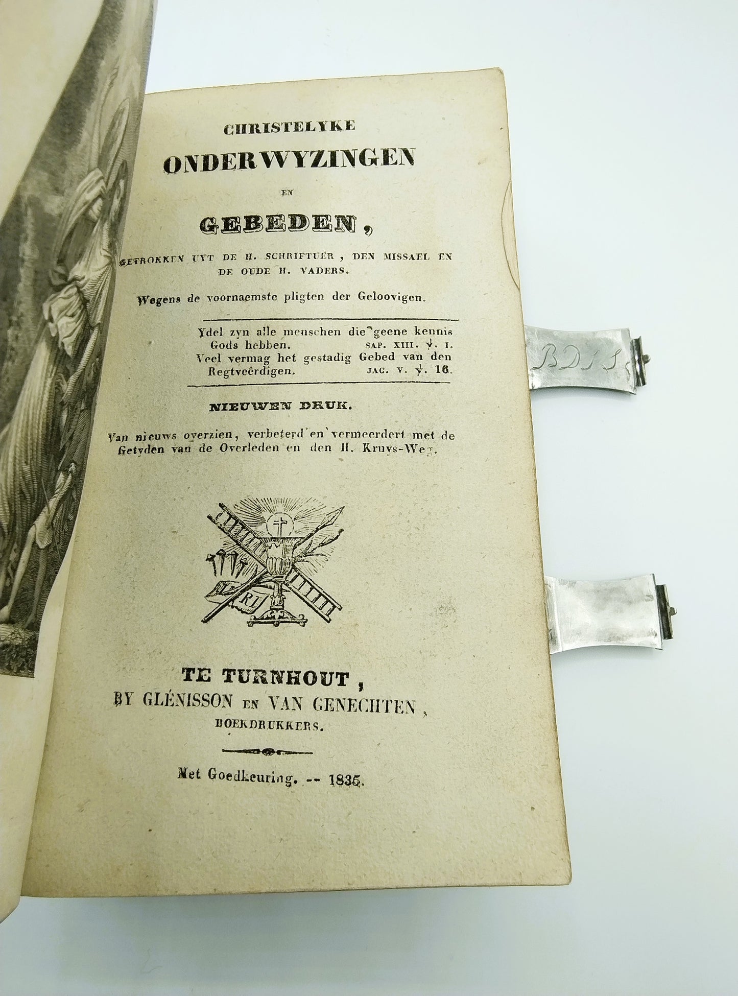 Prayer book with silver locks and corner pieces, Turnhout, 1835