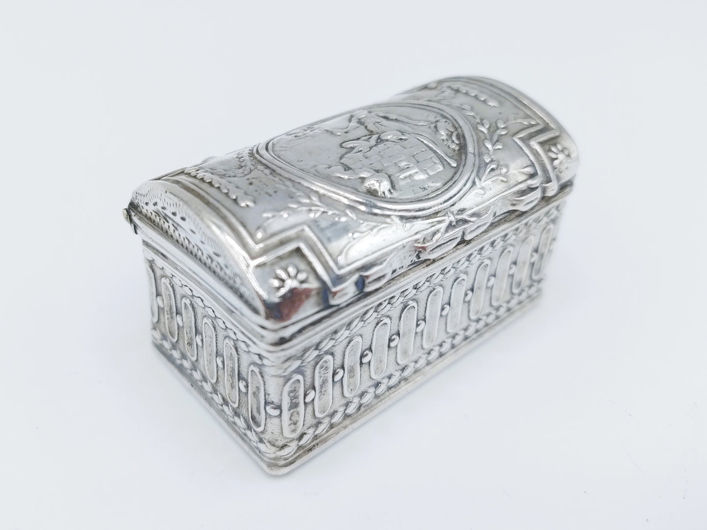 Silver snuff box, Biblical representation, Amsterdam, 1806