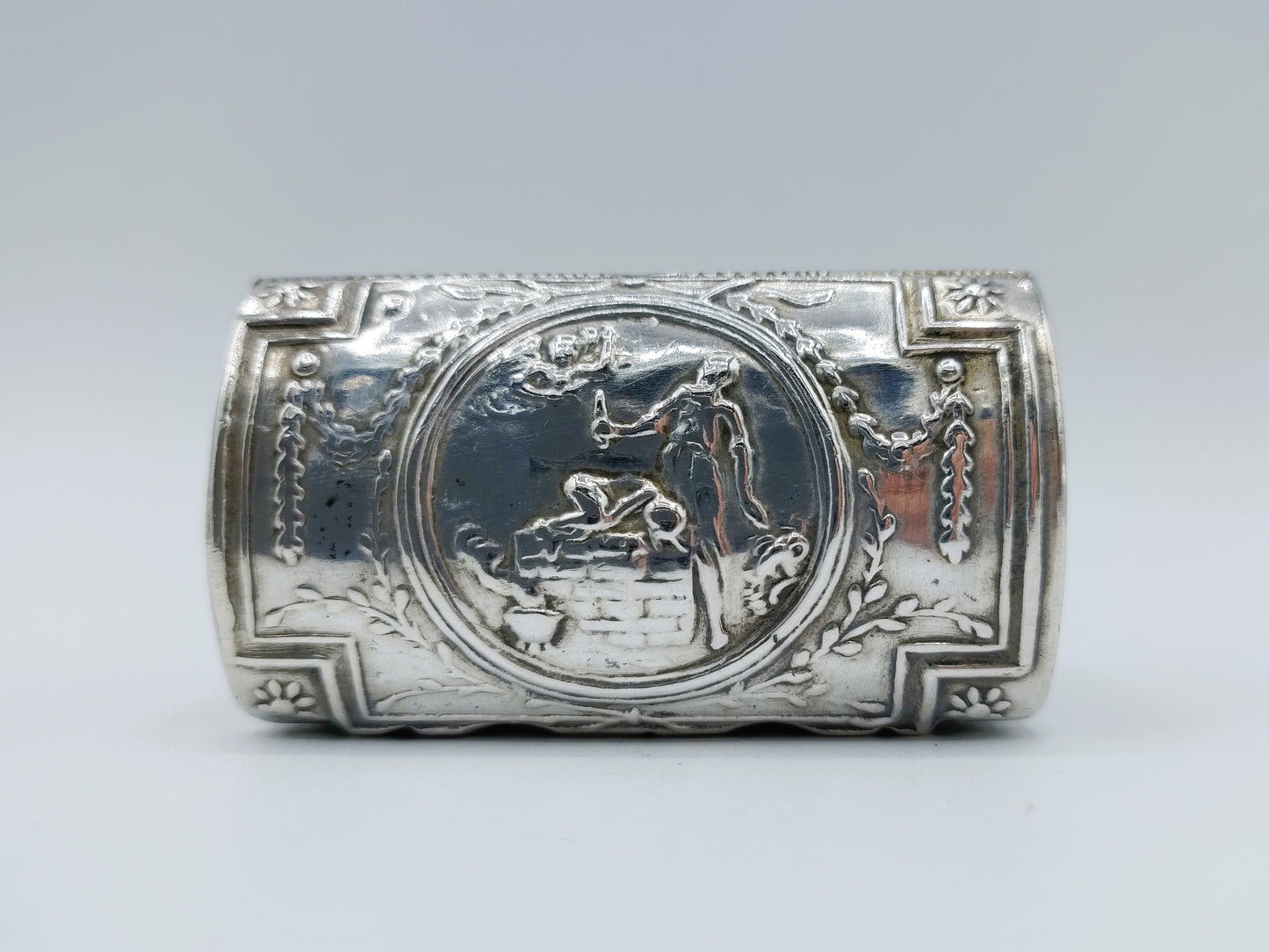 Silver snuff box, Biblical representation, Amsterdam, 1806