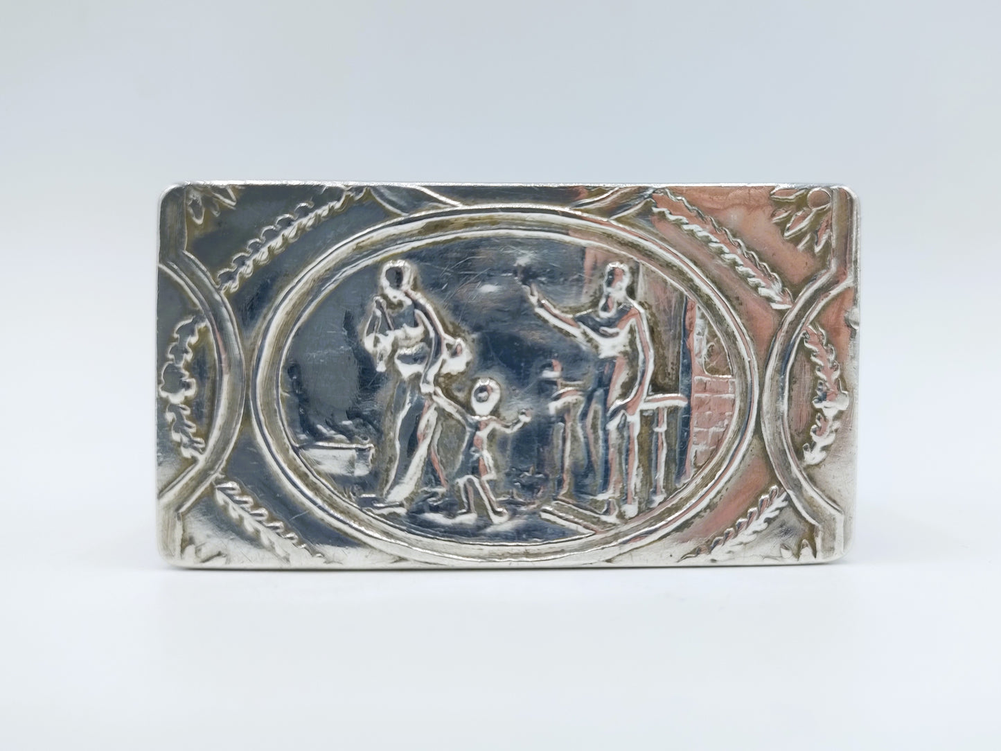 Silver snuff box, Biblical representation, Amsterdam, 1806