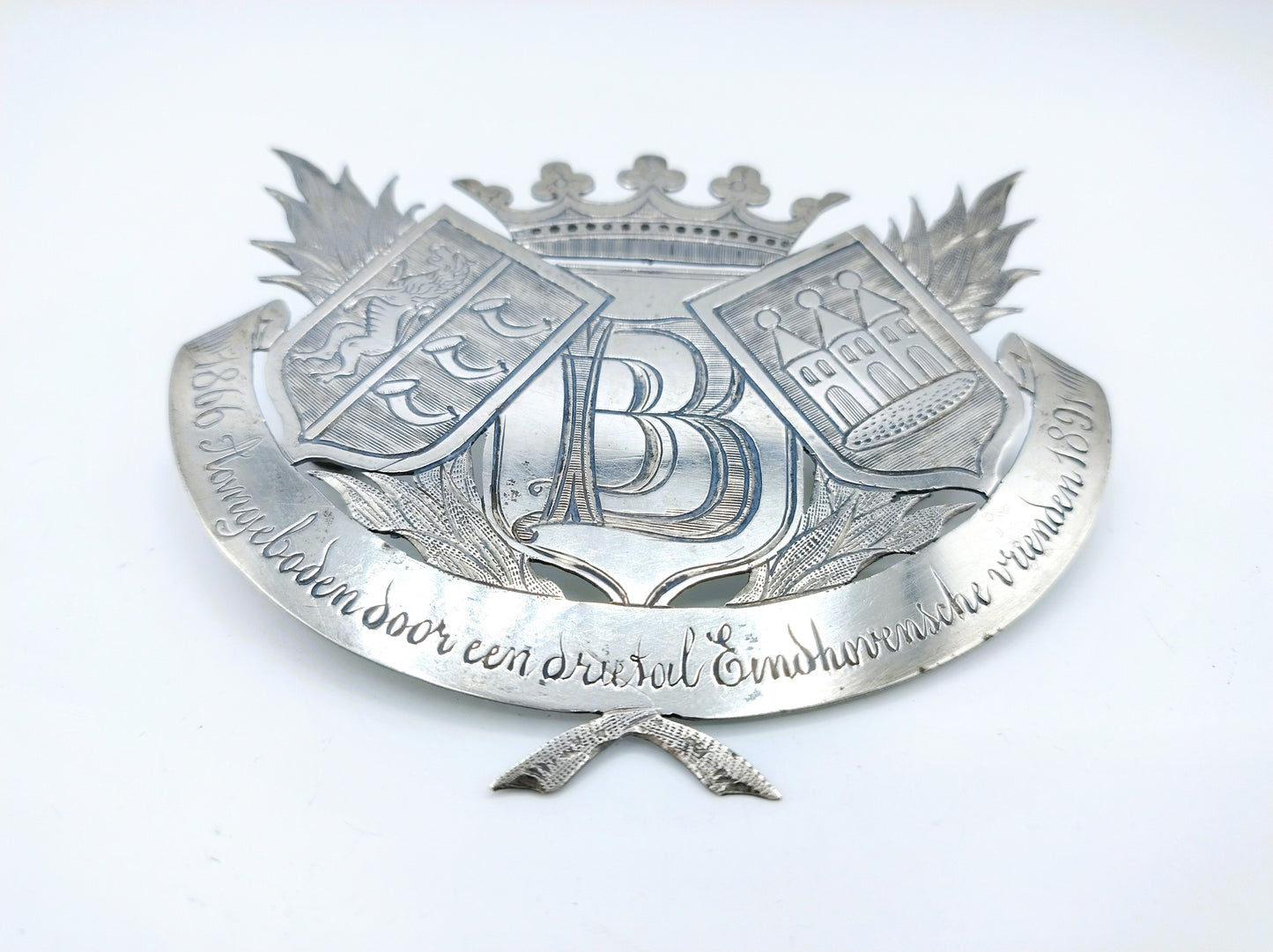 Silberne Plakette, Feuerwehr Eindhoven, 19. Jahrhundert