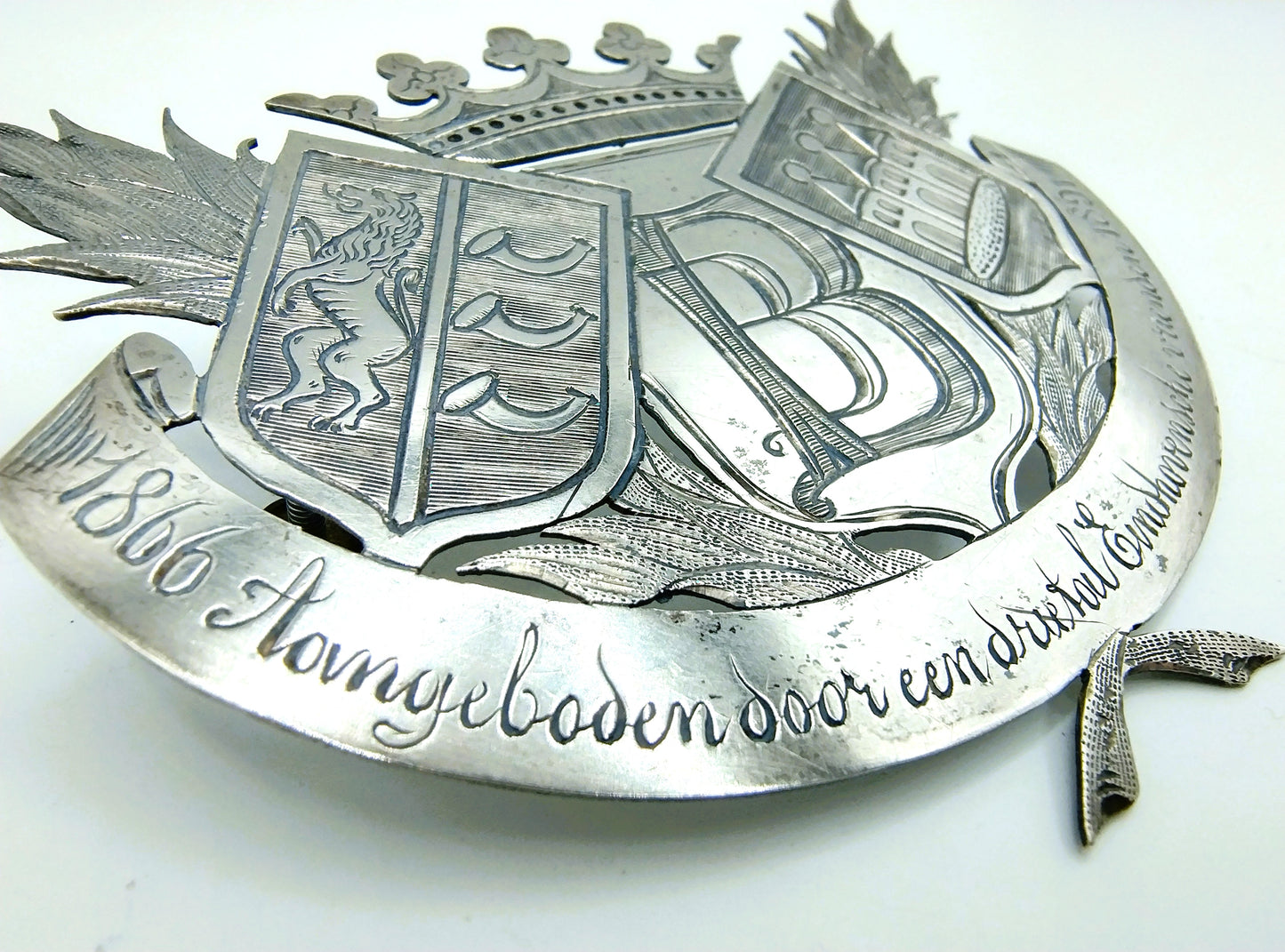 Silberne Plakette, Feuerwehr Eindhoven, 19. Jahrhundert