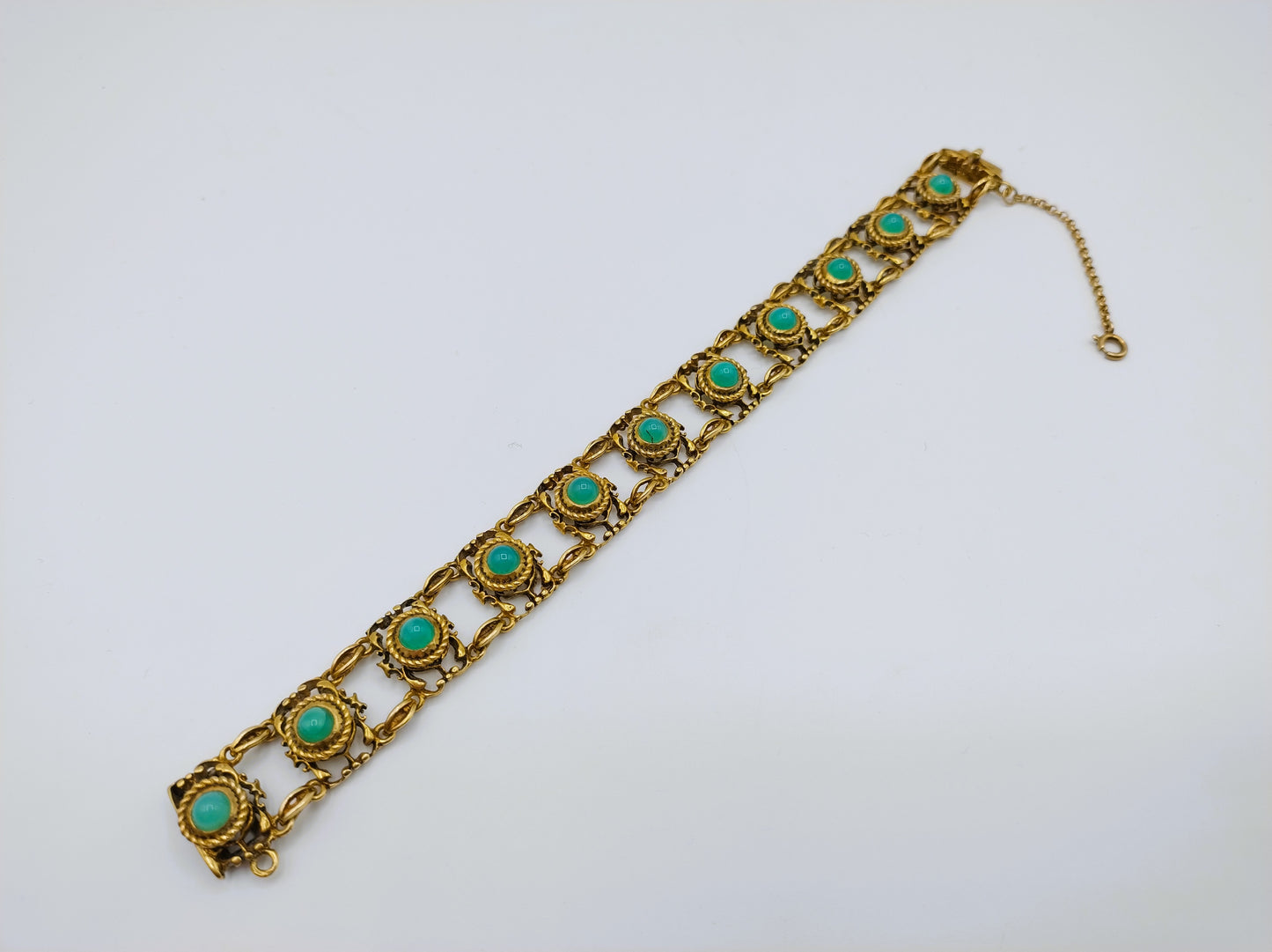 Zilveren armband met blauwe stenen, R. Ranft, Oostenrijk, 18,5 cm.
