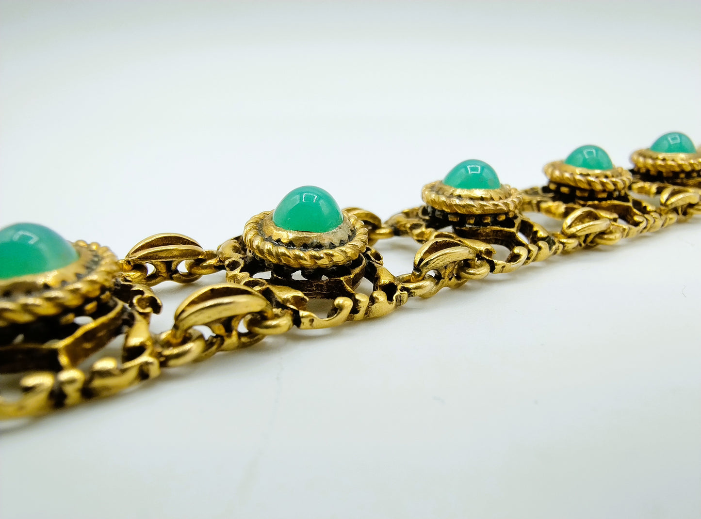 Zilveren armband met blauwe stenen, R. Ranft, Oostenrijk, 18,5 cm.